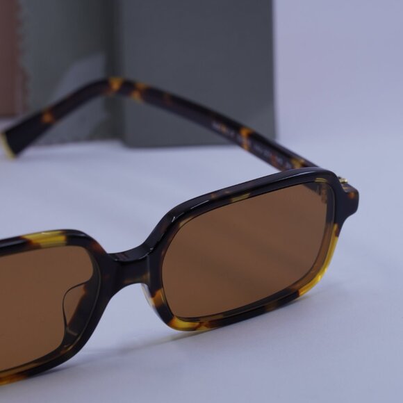 Miu Miu MU11ZSF VAU2Z1 Rectangle Sunglasses – Honey Havana main image 8